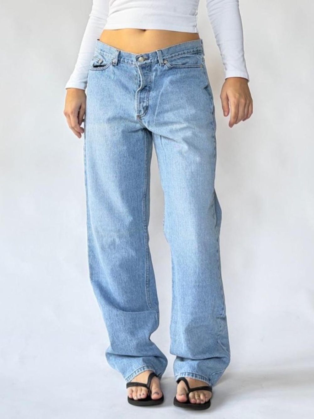 Vintage Low Rise Jeans Loose Fit Size 14 London Jeans